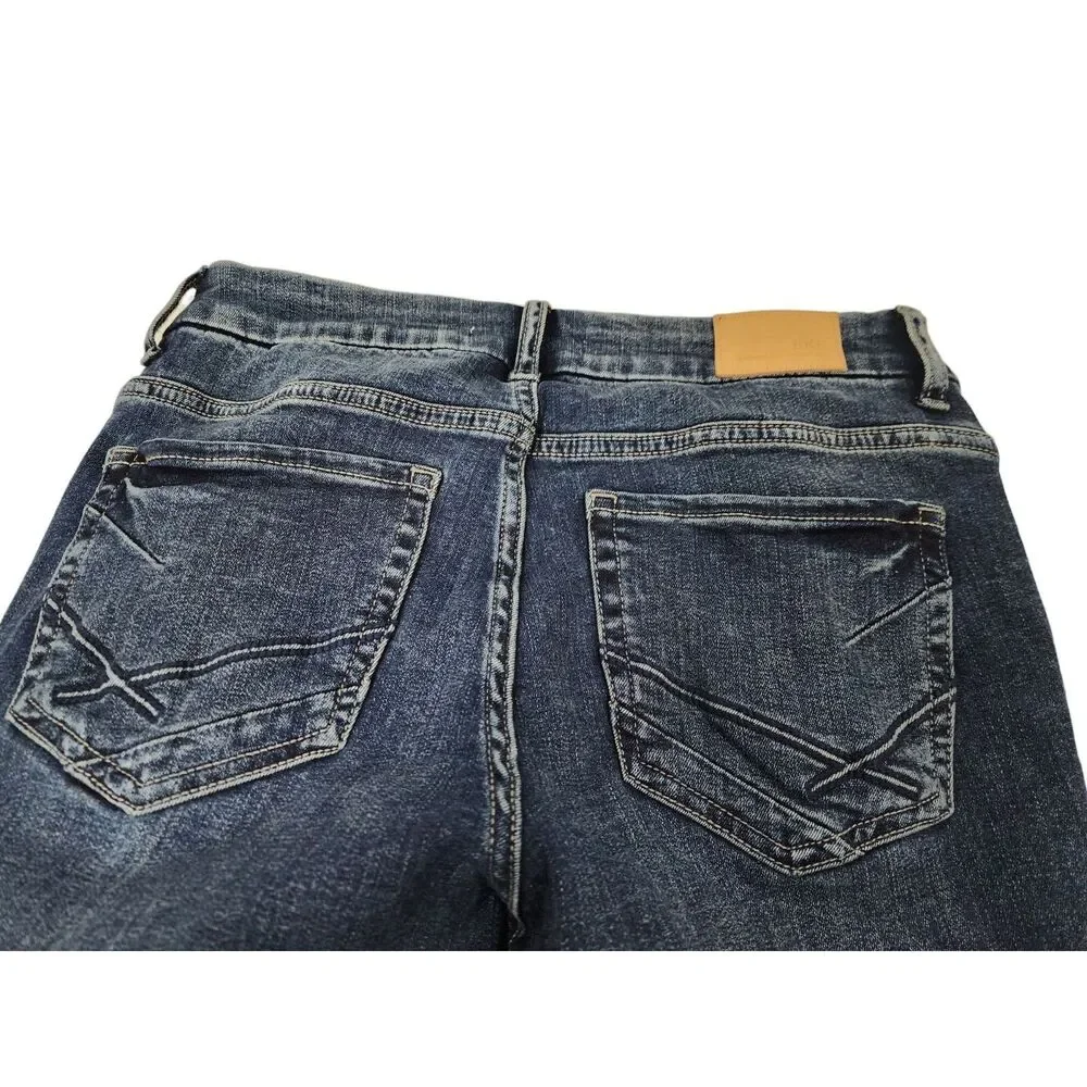 BKE Payton Womens Actual 29x27 Universal Fit Mid Rise Ankle Skinny Raw Hem Jeans
